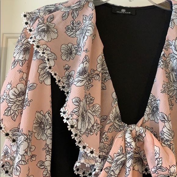 NEW Black Pink Ruffle Jumpsuit - Picture 6 of 8